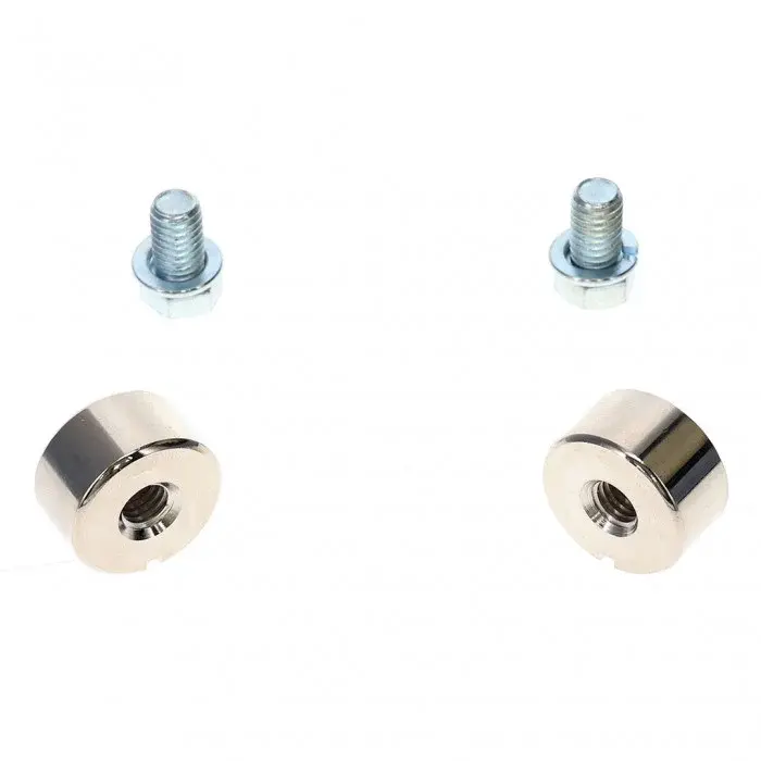 Tailgate Trunnions - Cad Plated with Bolts - Pair - 54-87 Chevy GMC Stepside Pickup Truck