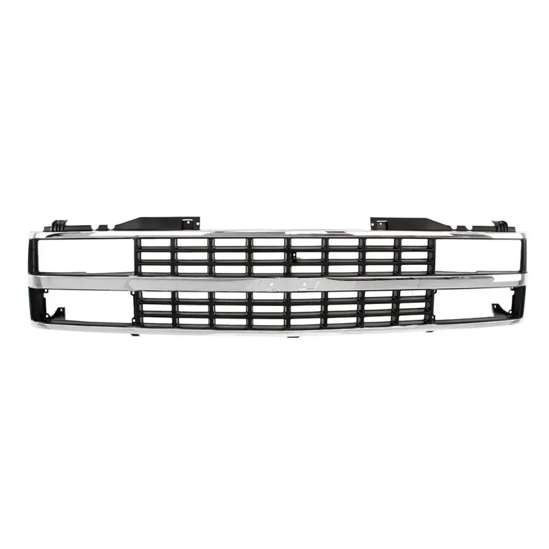 Grille Shell - Chrome Black - Dual Headlight - 88-93 Chevy CK Pickup SUV