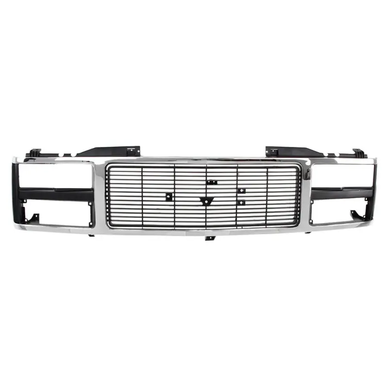 Grille Shell - Chrome Silver Black - Dual Headlight - 88-93 GMC CK Pickup Suburban
