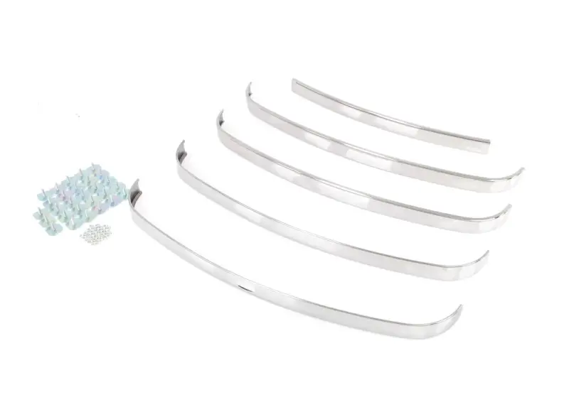 Grille Molding Set - 5 pcs with hardware - 48-50 F1 F2 Ford Pickup Truck (with crank hole)