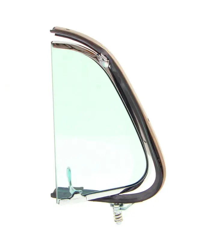 Vent Window Assembly - RH - Green Tint Glass - Chrome Frame - 48-50 F1 F2 Ford Pickup Truck