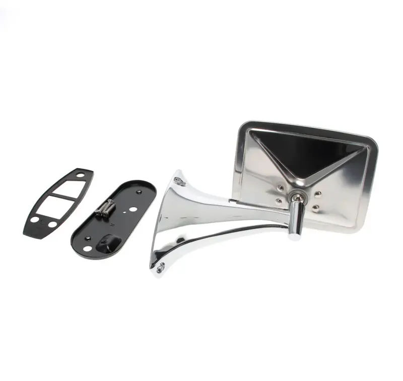 Outside Rear View Mirror Kit - Stainless - LH - 70-72 Chevy GMC C/K Pickup Truck Blazer Jimmy Suburban