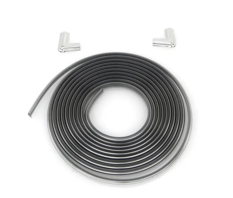Chrome Rear Window Gasket Lock Strip w/ Corner Joints - 73-91 Chevy GMC C/K Truck