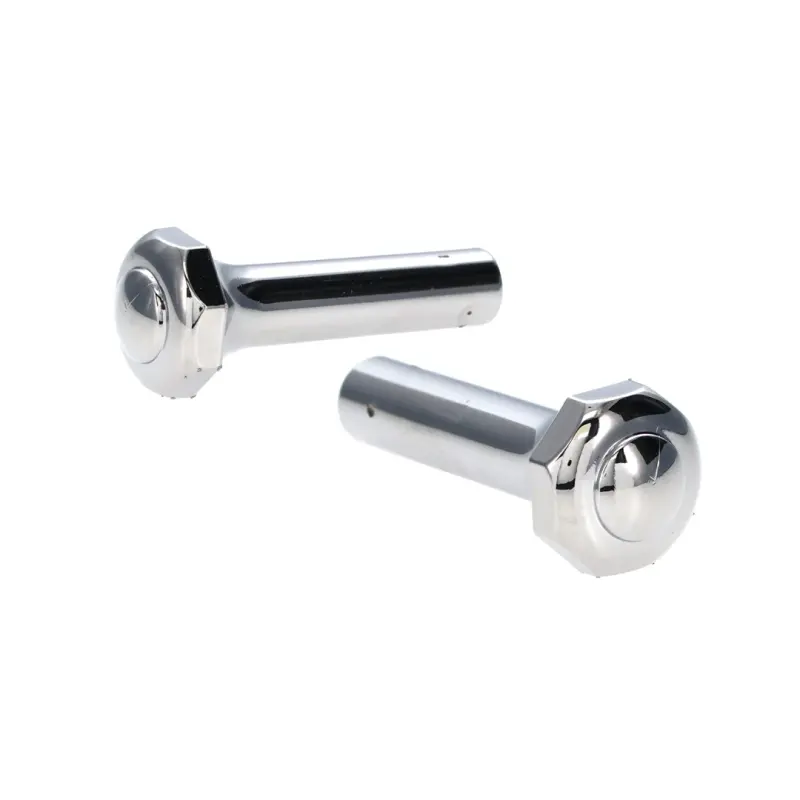 Door Lock Knobs - Chrome - Pair - 73-81 Ford Truck 78-81 Bronco