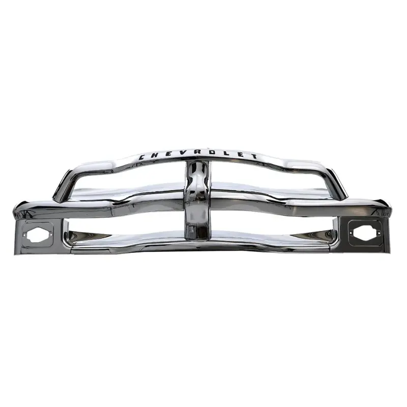 Grille Assembly - Chrome with Black Lettering - 54-55 Chevy Pickup Truck Suburban