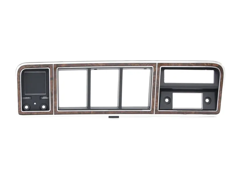 Dash Bezel - Chrome/Woodgrain - without A/C - 73-79 Ford Truck; 78-79 Bronco