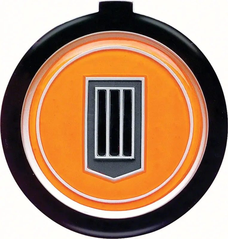 Horn Cap Emblem - Shield with 4-Spoke Sport Wheel - 79-81 Camaro