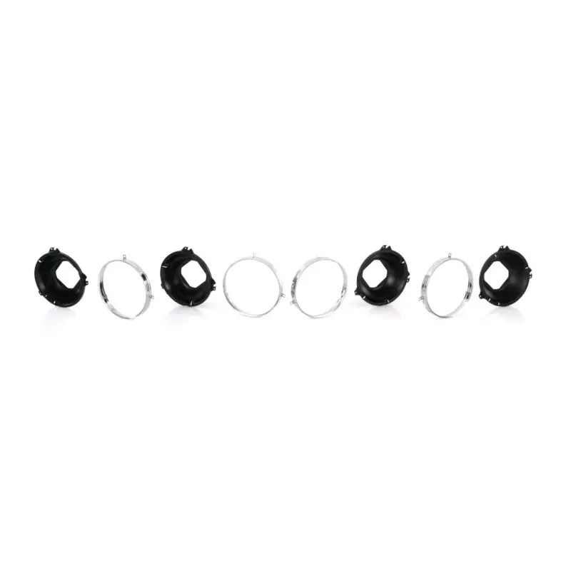 Headlamp Mounting and Retaining Ring Set - 8 pcs - 67-69 Firebird 70 Chevelle El Camino and more
