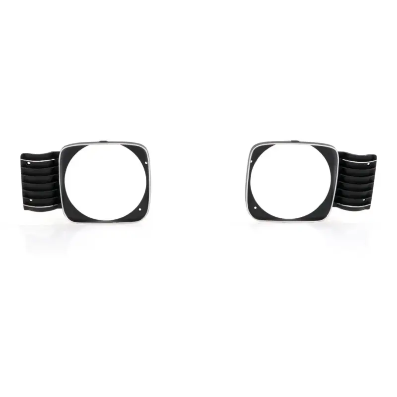 Headlamp Bezels - Black - Pair - 68 Chevy II Nova SS