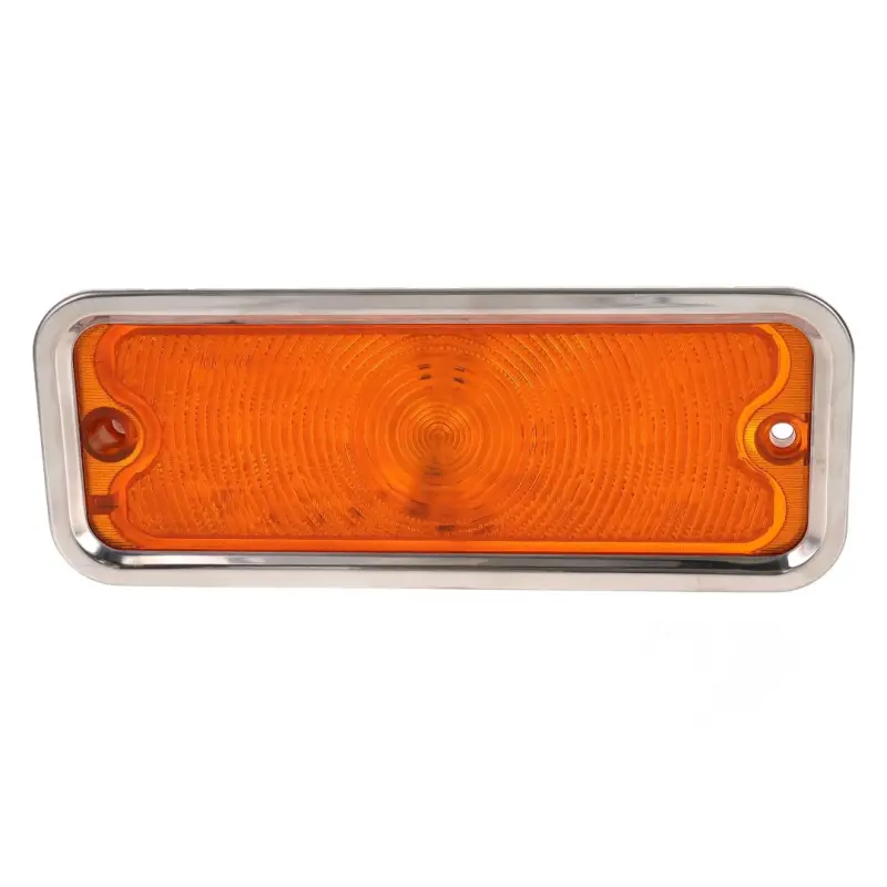 Park Lamp Lens - Amber - 17 Amber LED - LH - 73-80 Chevy GMC CK Truck Blazer Jimmy Suburban with Trim