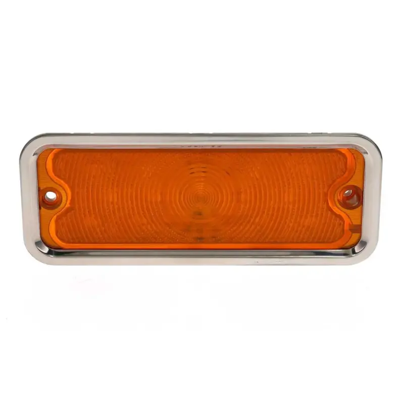 Park Lamp Lens - Amber - 17 Amber LED - with Stainless Trim - RH - 73-80 Chevy GMC CK Truck Blazer Jimmy Suburban