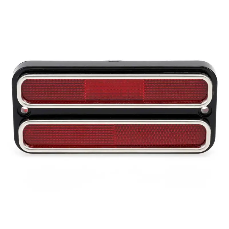 Rear Side Marker Lens - Red - 18 Red LED - Stainless Bezel - 68-72 Chevy GMC CK Truck Blazer Jimmy Suburban