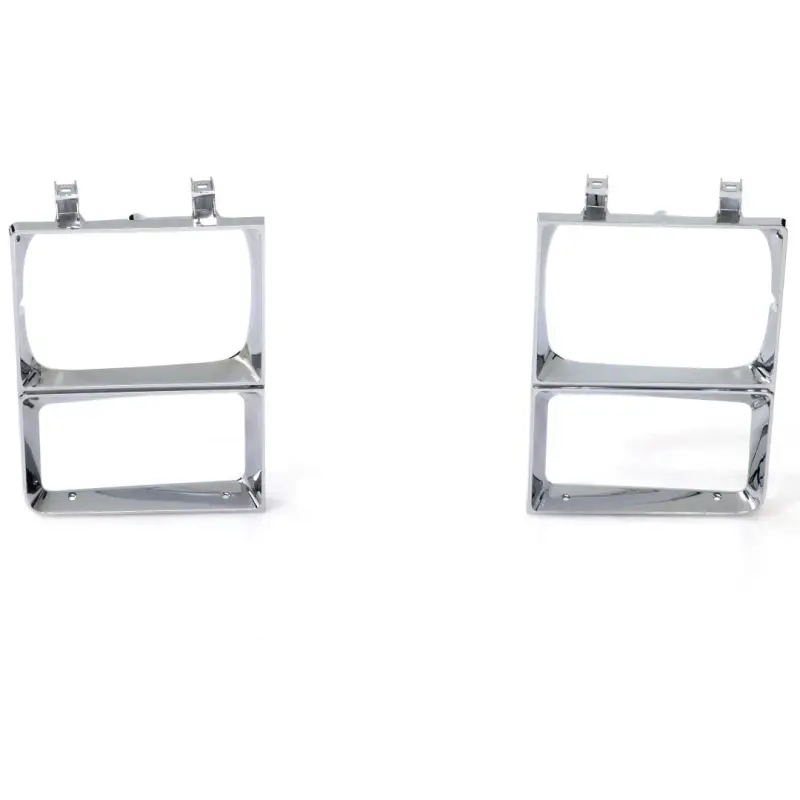 Headlamp Bezels - Chrome - Single Headlamp - Pair - 83-84 Chevy GMC CK Truck Blazer Jimmy Suburban