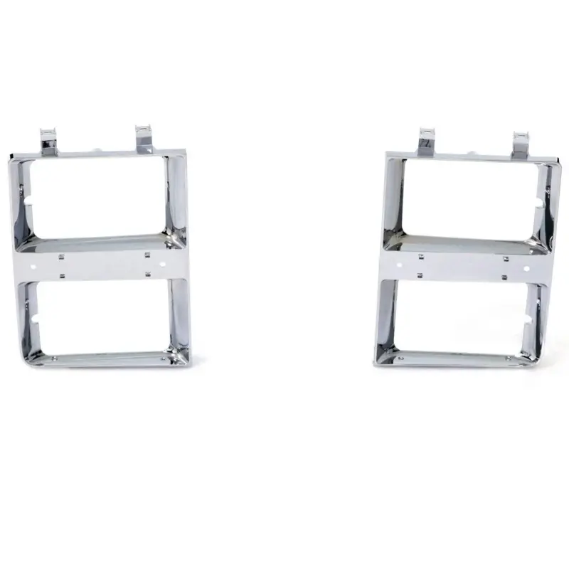 Headlamp Bezels - Chrome - Dual Headlamp - Pair - 83-84 Chevy GMC CK Truck Blazer Jimmy Suburban