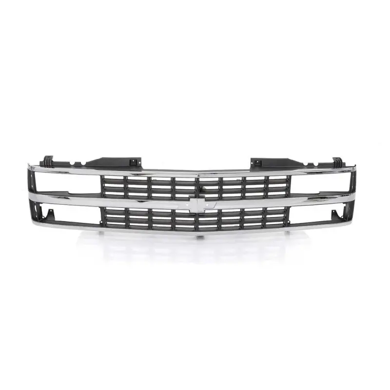 Premium Grille Shell - Chrome Black - Dual Headlight - 88-93 Chevy CK OBS Truck SUV