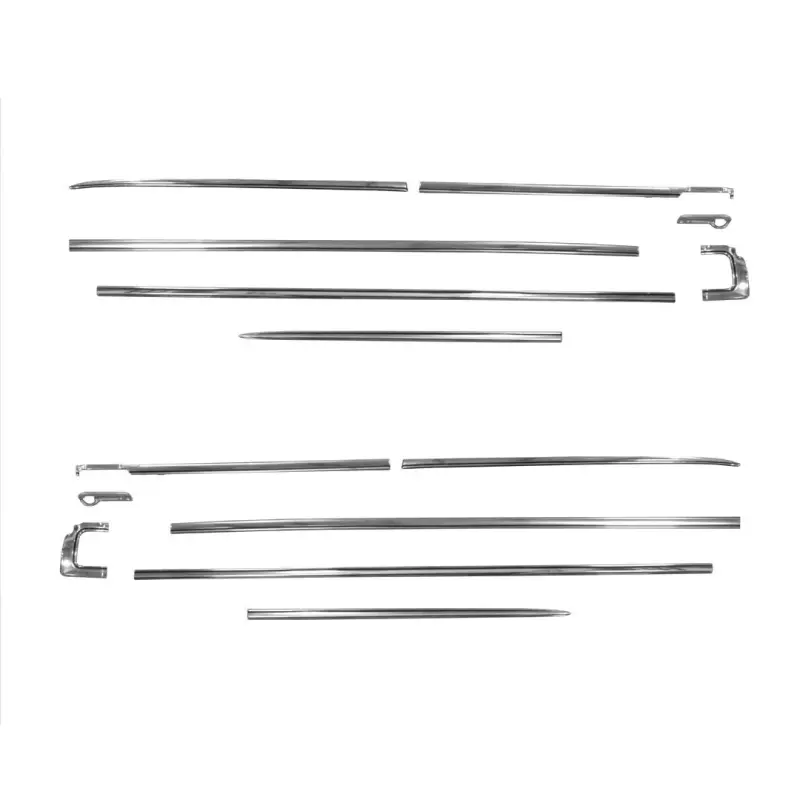 Premium Body Molding Set - Polished - 63 Ford Galaxie 2dr