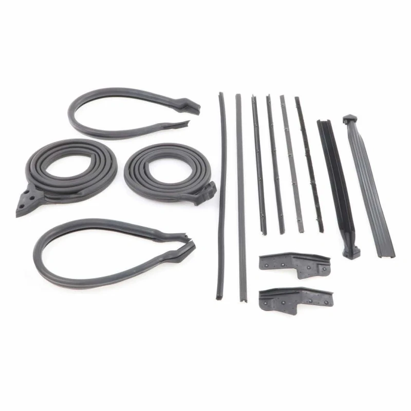 Door Seal Kit - 14 pcs - Chrome Beads - 69-72 Chevy GMC CK Blazer Jimmy