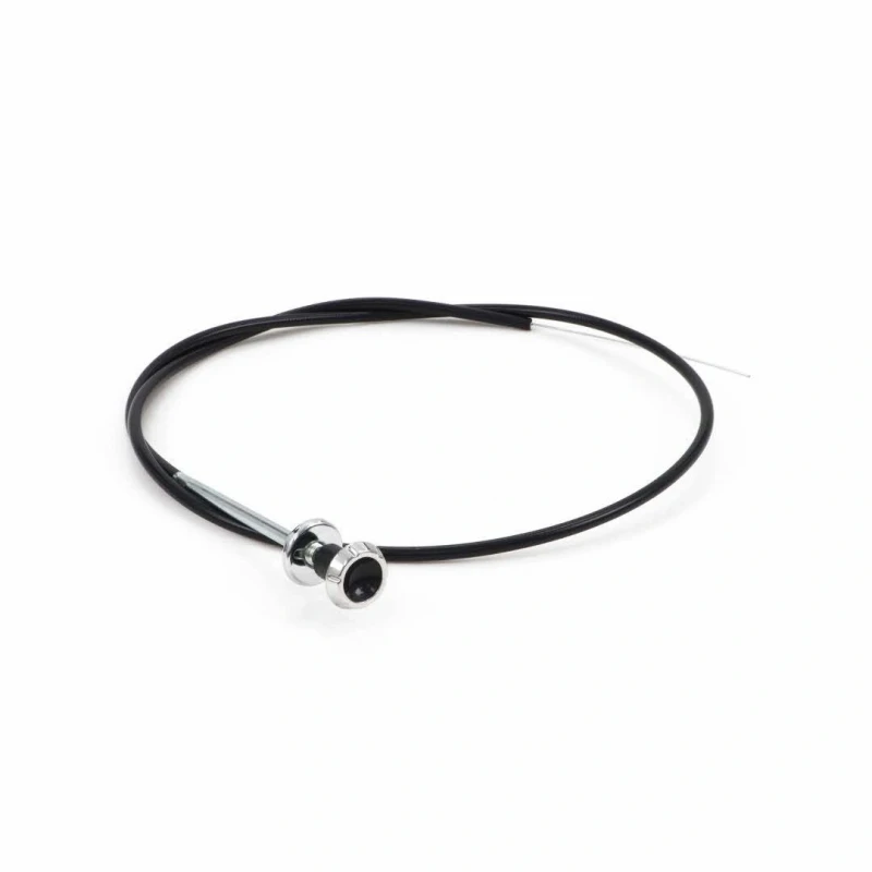 Choke Cable Black-Stainless Knob and Nut - 64-66 Chevy GMC CK Truck
