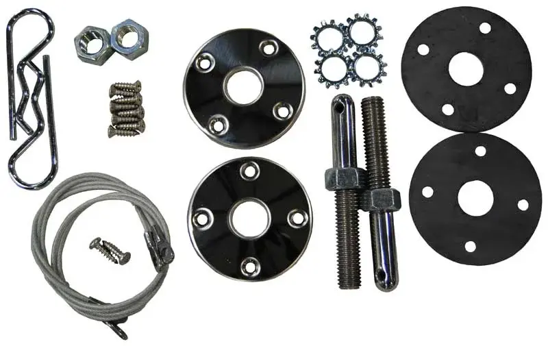 Hood Pin Set w/ 18" Cables - 70-74 Challenger