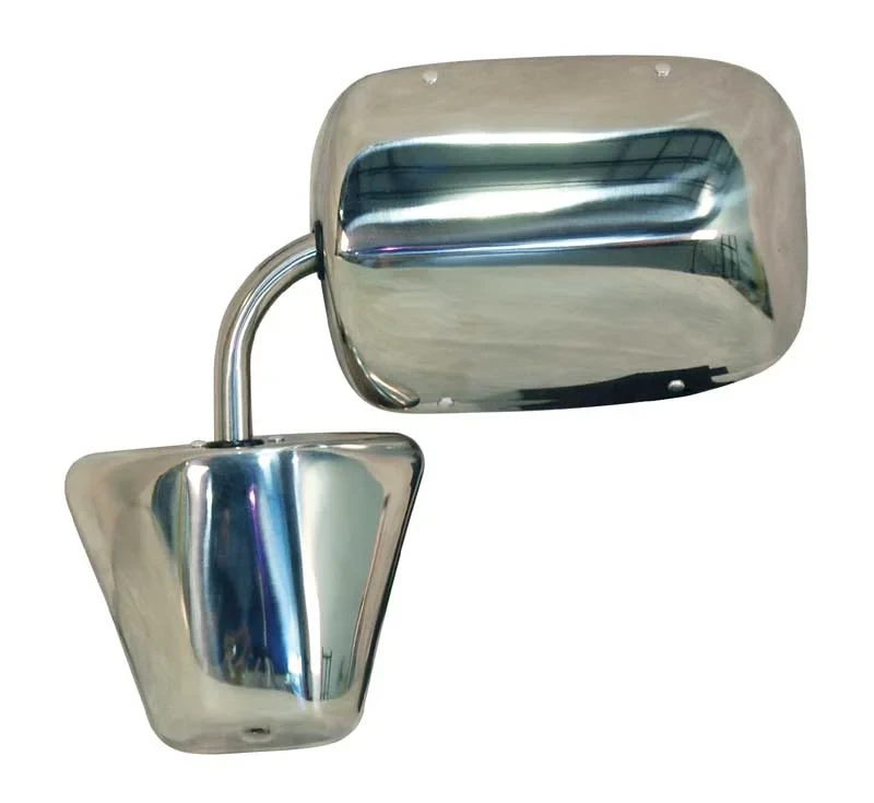 Door Mirror - Stainless Steel - Large Style - LH or RH - 73-91 Chevy GMC CK Squarebody Truck