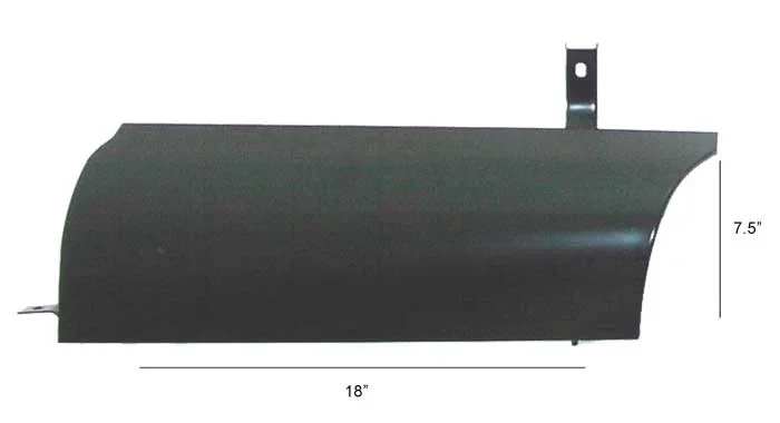 Running Board Splash Apron w/ Support Brace - LH - 47-53 Chevy GMC Short Bed Stepside Pickup