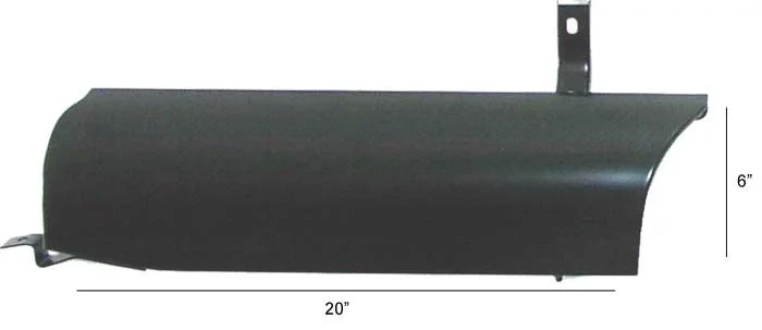 Running Board Splash Apron w Support Brace - LH - 54-55 Chevy GMC Truck Short Bed Stepside