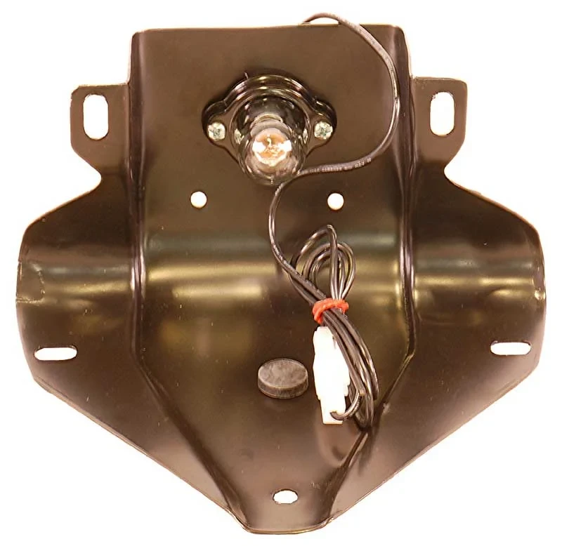 Rear License Plate Bracket w/ Lamp - Primer - 60-66 Chevy GMC C/K Fleetside Pickup