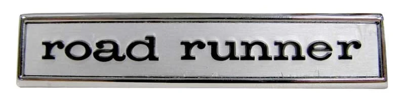 Door or Rear Body Panel Emblem - "Road Runner" - 68 Roadrunner