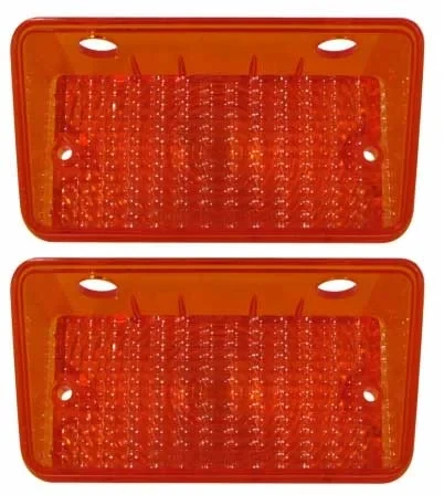 Parking Lamp Lenses - Amber - LH/RH Pair - 70 Chevelle (Except SS)