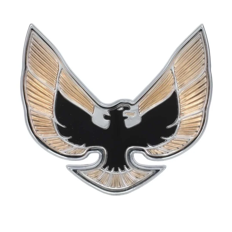 Header Panel Emblem - Bird Logo Black and Gold - 74-76 Firebird