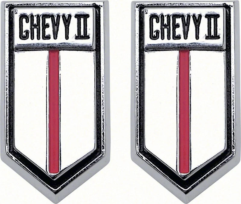 Door Panel Emblem - CHEVY II - Pair - 66-67 Chevy II Nova