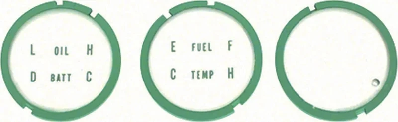 Center Console Gauge Lenses - 3 Piece Set - 67 Camaro Firebird