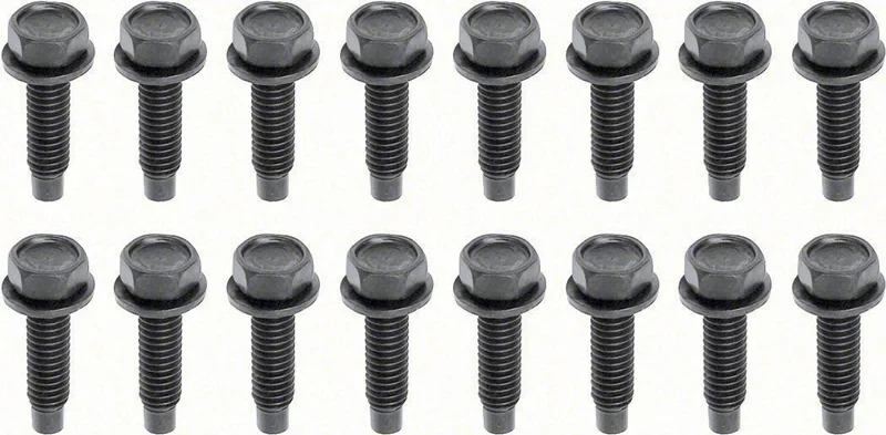 Lower Door Hinge Bolt Set (16pcs) - 68-81 Camaro Firebird; 68-74 Chevy II Nova; 68-72 Chevelle El Camino