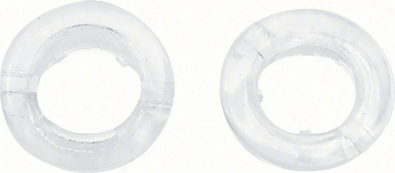 Door Lock Knob Ferrules -  Clear Plastic - Pair - 67 Camaro Firebird Chevelle El Camino
