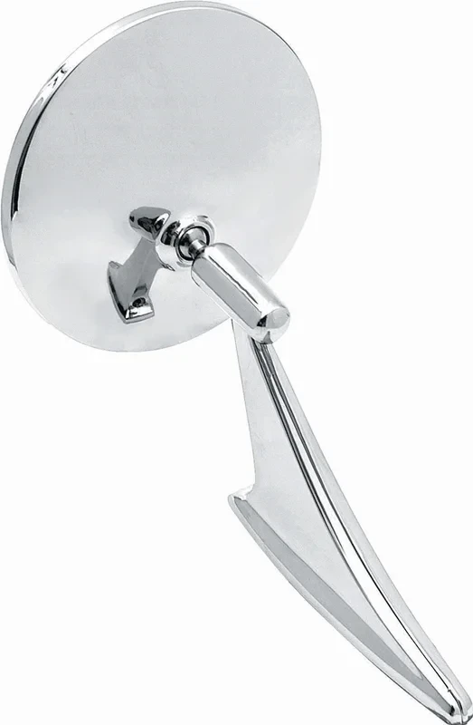 Door Mirror - Round with Ribbed Base - LH or RH - Camaro Chevelle Nova