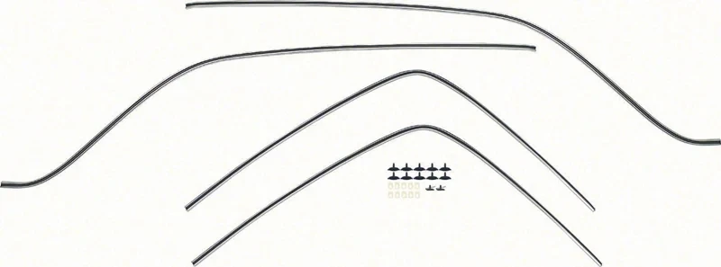Vinyl Top Moldings - 4 Piece Set with Hardware - 69 Camaro