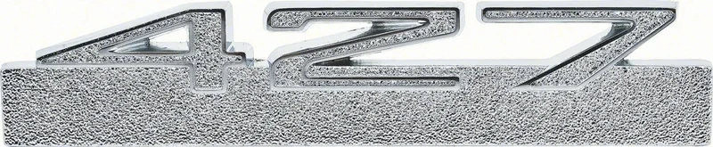 Fender & Hood Emblem - "427" with Bar (stud mounted) - 69 Nova Camaro Yenko
