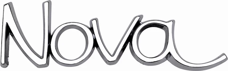 Fender or Quarter Panel Emblem - Nova - LH or RH - 68-72 Chevy II Nova