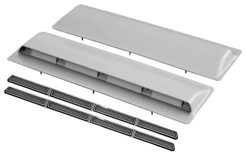 Hood Insert & Housings -  4 Piece Set - 66 Chevelle El Camino (Super Sport)