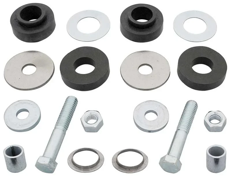 Radiator Support Bushings - Upper & Lower with Hardware - 65-67 GM A Body (Except GTO)
