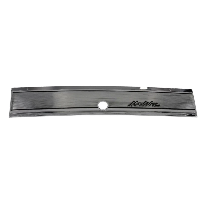 Glove Box Fascia - Chrome - Malibu Script - 67 Chevelle