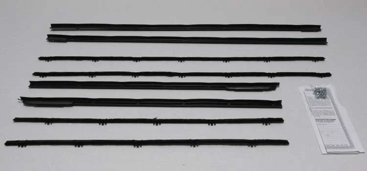 Front and Rear Door Beltline Window Felts - Inner & Outer - 62-65 Chevy II Nova 2DR Hardtop