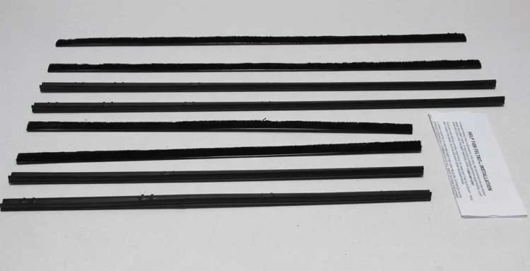 Front and Rear Door Beltline Window Felts - Inner & Outer - 62-65 Chevy II Nova 2DR Sedan (Post)