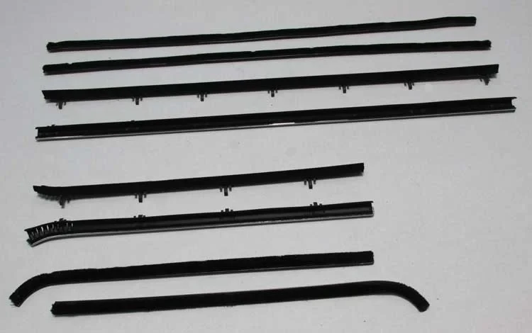 Front and Rear Door Beltline Window Felts - Inner & Outer - 66-67 Chevy II Nova Coupe
