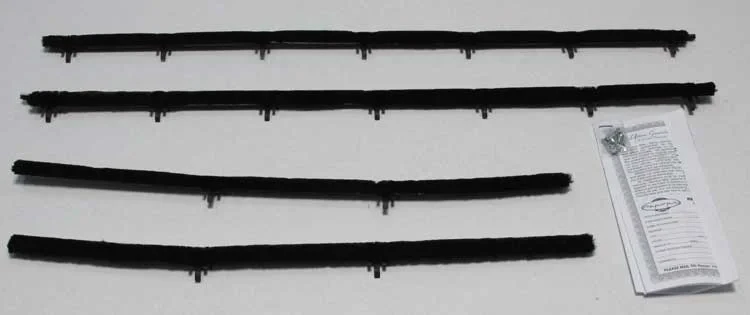 Front and Rear Door Beltline Window Felts - Outer - 68-72 Chevy II Nova 2DR