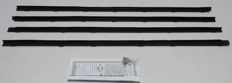 Front Door Beltline Window Felts - Inner & Outer - 64 El Camino Chevelle 2DR Wagon
