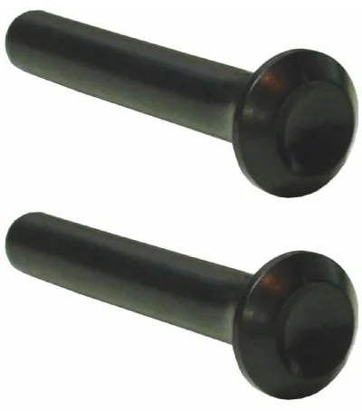 Door Lock Knobs - Black - Pair - 64-74 Dodge Plymouth A-Body B-Body