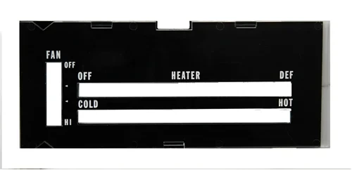 Heater Control Lens without A/C - 73-79 Camaro