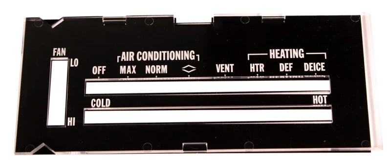 Heater Control Lens with A/C - 70-72 Camaro