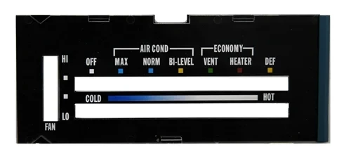 Heater Control Lens with A/C - 76-79 Camaro